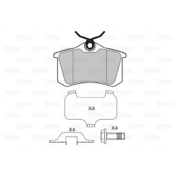 Plaquettes de frein VALEO 601474 pour AUDI, RENAULT, SEAT, SKODA, VW