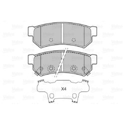 Jeu de plaquettes de frein VALEO 601477 pour CHEVROLET, HOLDEN SPARK, BARINA