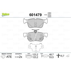 Jeu de plaquettes de frein VALEO 601479 pour FORD, LINCOLN OE 2209329 VALEO
