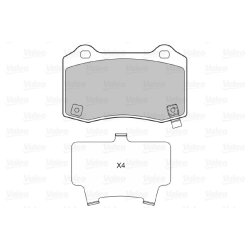 Jeu de plaquettes de frein VALEO 601481 pour CADILLAC, CHEVROLET, CHRYSLER et plus encore...