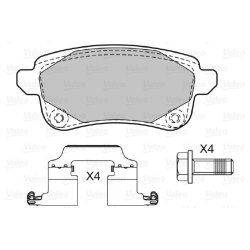 Plaquettes de frein VALEO 601484 pour RENAULT, référence d'origine 440602652R