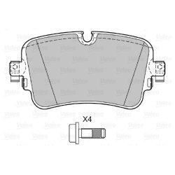 Plaquettes de frein VALEO 601496 pour AUDI, VW OE 4KE698451A