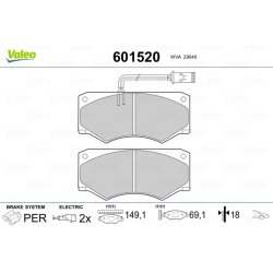 Jeu de plaquettes de frein VALEO 601520 pour IVECO DAILY OE 1903383 VALEO