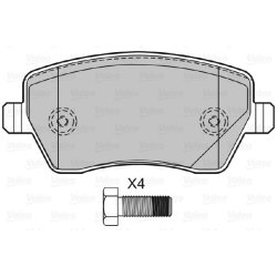 Jeu de plaquettes de frein VALEO 601641 pour DACIA, LADA, MERCEDES, NISSAN et plus.