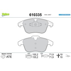 Jeu de plaquettes de frein VALEO 610335 pour VAUXHALL, PEUGEOT CORSA, MOKKA, 3008