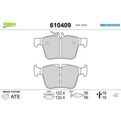 Jeu de plaquettes de frein VALEO 610409 OE 0004203602