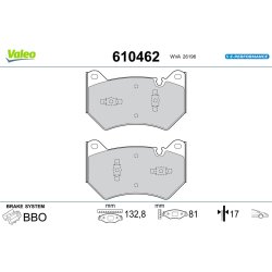 Brake Pad Set VALEO 610462 OE Ref 80A698151B