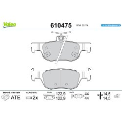 Plaquettes de frein VALEO 610475 pour MAZDA 3, CX-30, MX-30 OE BCYA-26-43Z