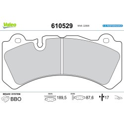 Plaquettes de frein VALEO 610529 pour VOLVO S60, V60 OE 31664689
