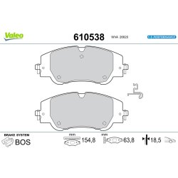 Jeu de plaquettes de frein VALEO 610538 pour CITROEN, DS, FIAT, VAUXHALL et plus encore...
