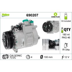 AC Compressor VALEO 690207 OE Ref 6917864