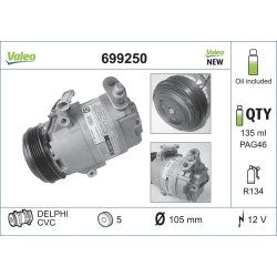 AC Compressor VALEO 699250 OE Ref 1300265