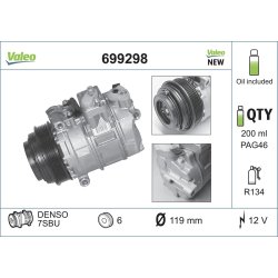 AC Compressor VALEO 699298 OE Ref 5097010AA