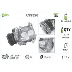 AC Compressor VALEO 699328 OE Ref 1367492