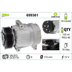AC Compressor VALEO 699361 OE Ref 2763000Q0J