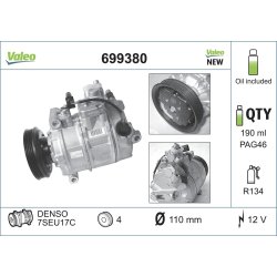 AC Compressor VALEO 699380 OE Ref 4B0260805G