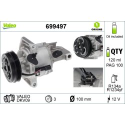 AC Compressor VALEO 699497 OE Ref 9260000Q0E