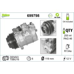 AC Compressor VALEO 699798 OE Ref 5097010AA