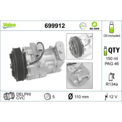 AC Compressor VALEO 699912 OE Ref 6854020