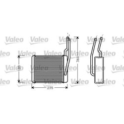 Heater Matrix VALEO 812274 OE Ref XS4H-18476-BB