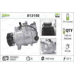 Compresseur de climatisation VALEO 813150 pour AUDI, SEAT OE 4E0260805J VALEO