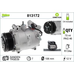 Compresseur AC VALEO 813172 pour HONDA CR-V OE 38800-RZY-A01