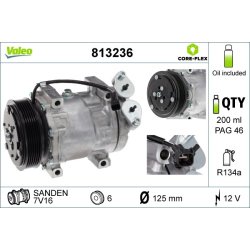 AC Compressor VALEO 813236 OE Ref 1306784