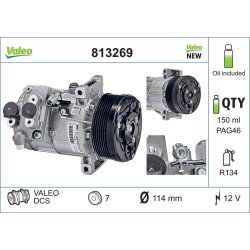 Compresseur AC VALEO 813269 pour SUZUKI GRAND OE 95200-67JA0 VALEO