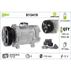 AC Compressor VALEO 813419 OE Ref 1211741
