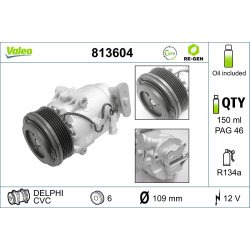 AC Compressor VALEO 813604 OE Ref 1854169