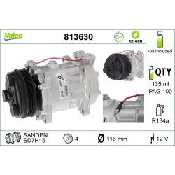 AC Compressor VALEO 813630 OE Ref 6025107881