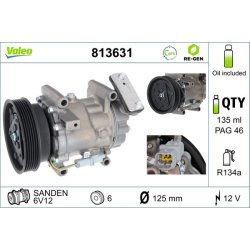 AC Compressor VALEO 813631 OE Ref 2763000Q3D
