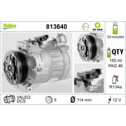 AC Compressor VALEO 813640 OE Ref 1377827