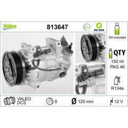 AC Compressor VALEO 813647 OE Ref 7711497037