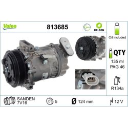 AC Compressor VALEO 813685 OE Ref 13217307