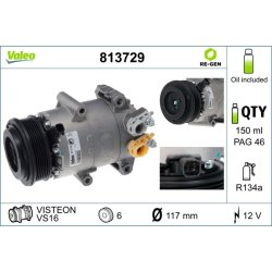 AC Compressor VALEO 813729 OE Ref 1774907