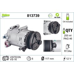 AC Compressor VALEO 813739 OE Ref 1435790