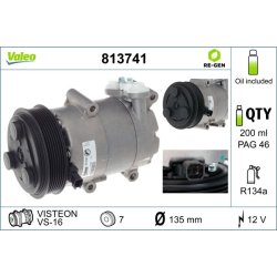 AC Compressor VALEO 813741 OE Ref 1444893