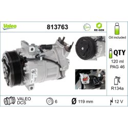 AC Compressor VALEO 813763 OE Ref 8200869742
