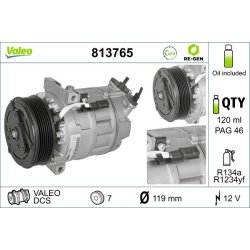 AC Compressor VALEO 813765 OE Ref 2763000Q0A