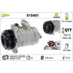 AC Compressor VALEO 815481 OE Ref 926004JA1A