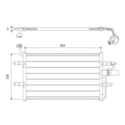 Condenseur de climatisation VALEO 817245 pour SEAT CORDOBA, IBIZA OE 6K0820411 VALEO