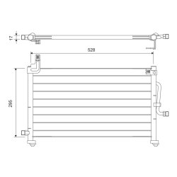 Condenseur de climatisation VALEO 818060 pour DAEWOO, GM KOREA MATIZ OE 96569392 VALEO