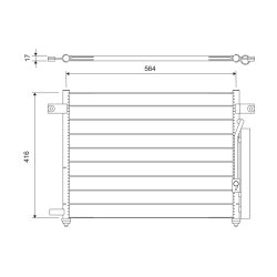 Condenseur de climatisation VALEO 818061 pour CHEVROLET, DAEWOO, GM KOREA OE 96409127 VALEO
