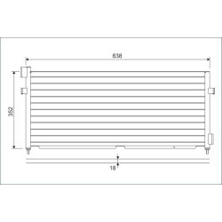Air Conditioning Condenser VALEO 818987 OE Ref 20555299