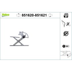Lève-vitre VALEO 851620 pour TOYOTA LAND OE 69802-58010 VALEO