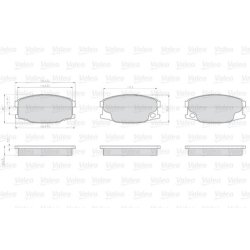 Jeu de plaquettes de frein VALEO 872242 OE MC894601