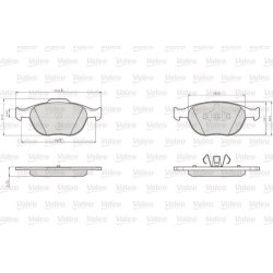 Jeu de plaquettes de frein VALEO 872440 pour FORD TOURNEO, TRANSIT OE 1360303