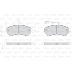 Disc Brake Pad Set VALEO 872466 OE Ref 1623842580
