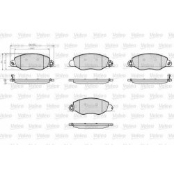 Jeu de plaquettes de frein VALEO 872577 pour FORD TRANSIT OE 1135167